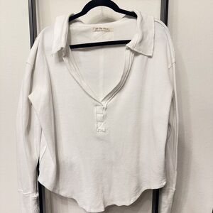 We The Free White Button Down Shirt